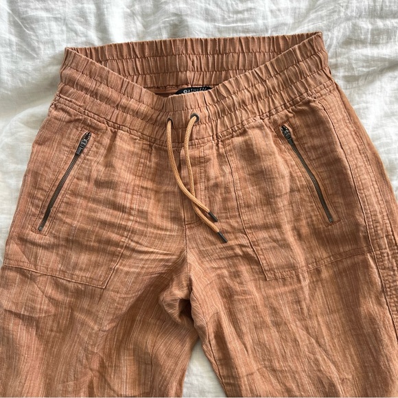 Athleta Cabo Linen Textured Wide Leg Pant, Rain Dance 6 - Picture 4 of 6